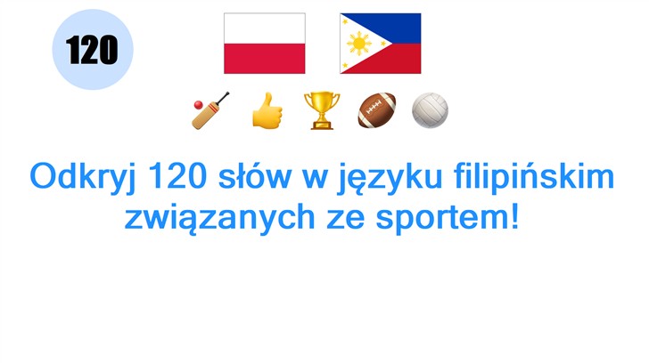 Odkryj 120 słów w języku filipińskim związanych ze sportem!
